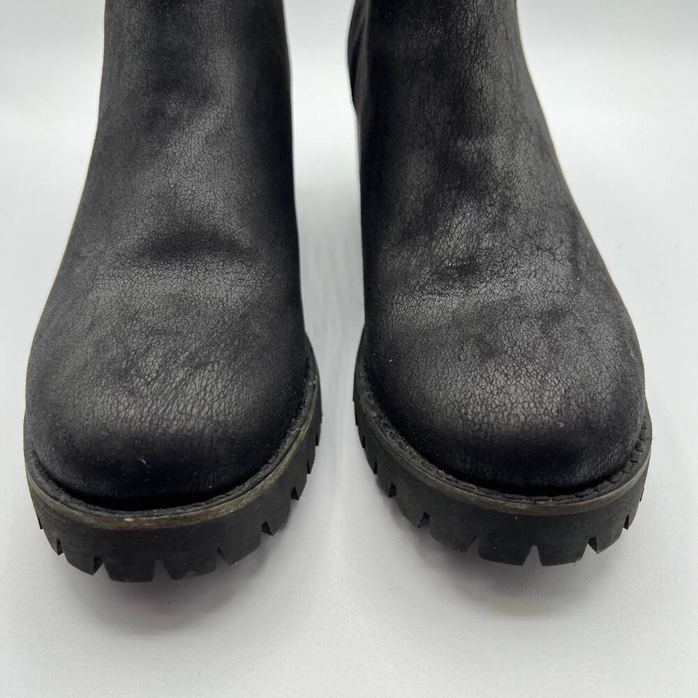 Carlos by Carlos Santana Ankle Boots Zips Lug Sole 3" Chunky Heel 8 1/2 Rugged - Picture 8 of 12